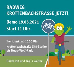 Rad-Demo 19.6. Krottenbachstraße (CC) Radeln in Döbling